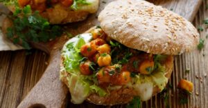 Homemade Chickpea Burger with Herbs