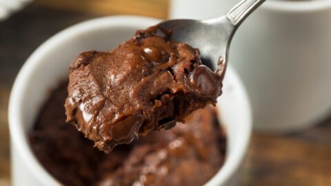 Homemade Chocolate Mug Cake with Chocolate Chips