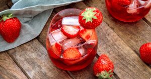 Homemade Cold Boozy Strawberry Punch