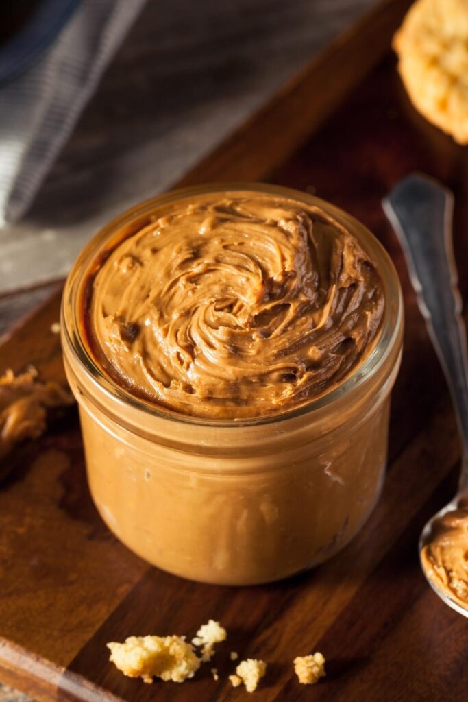 Homemade Cookie Butter in a Glass Jar