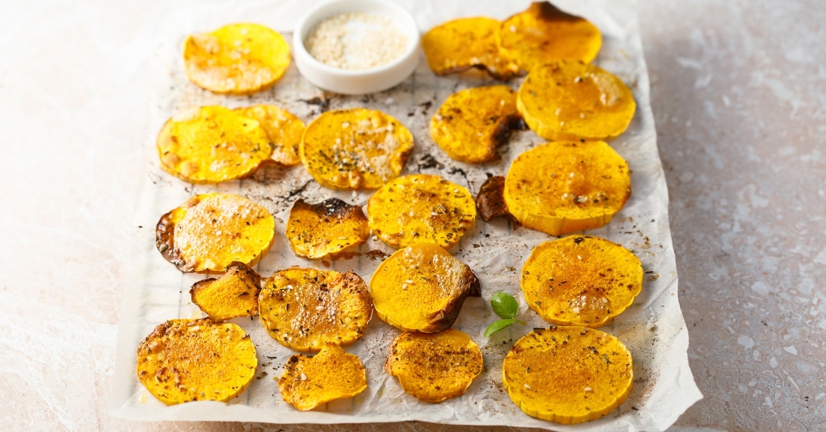 Homemade Roasted Yellow Crookneck Squash with Dipping Sauce