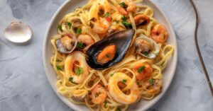 Homemade Tagliolini Pasta with Shrimp and Mussels