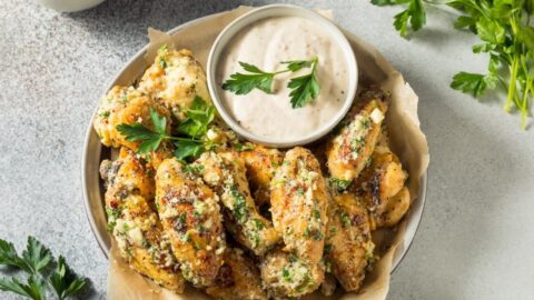 Homemade Garlic Chicken with Roasted Garlic Dressing