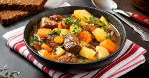 Irish Beef Stew with Carrots, Potatoes and Herbs