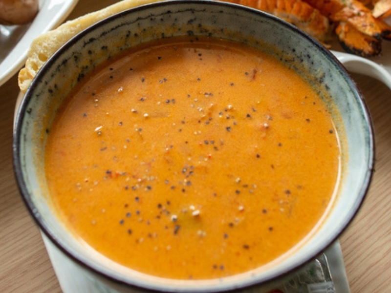 Langoustine Soup in a Bowl