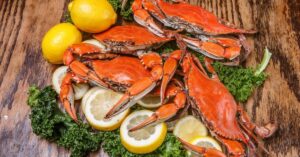 Maryland Steamed Blue Crabs with Lemons
