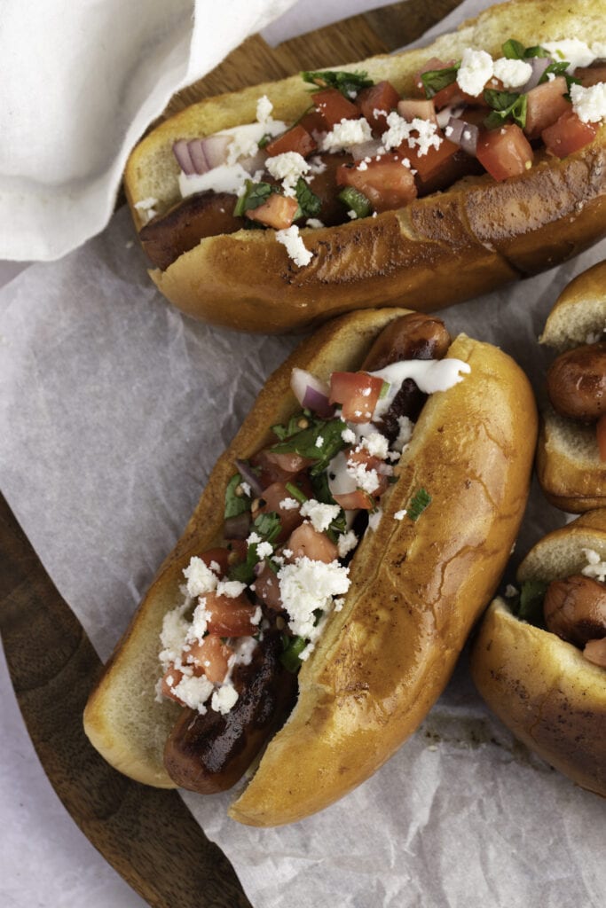 Mexican Hot Dogs Dressed