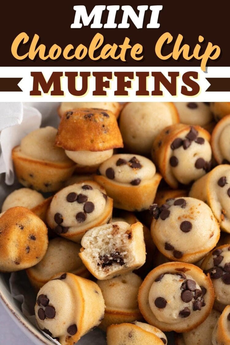 Mini Chocolate Chip Muffins (Easy Recipes) Insanely Good