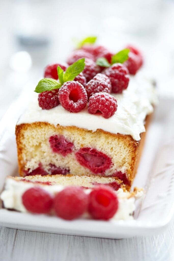 Raspberry Loaf Cake for Holidays