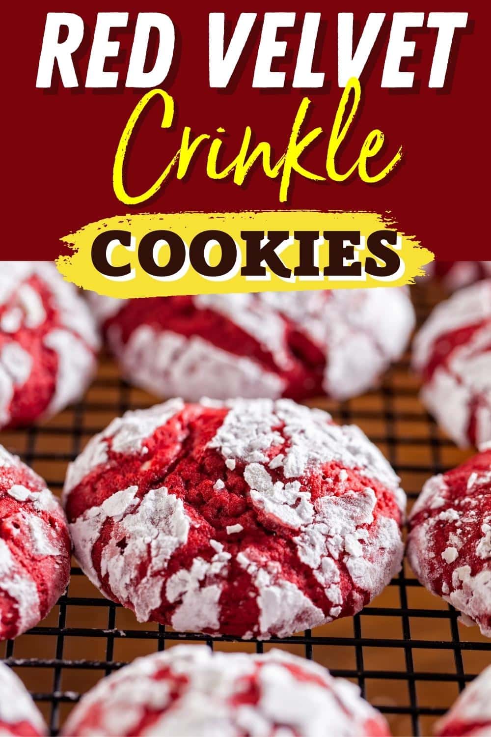 Red Velvet Crinkle Cookies (Easy Recipe) Insanely Good