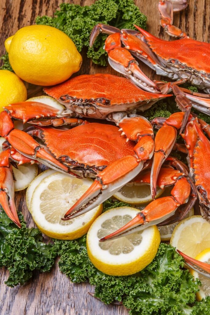 Steamed Blue Crabs with Lemons