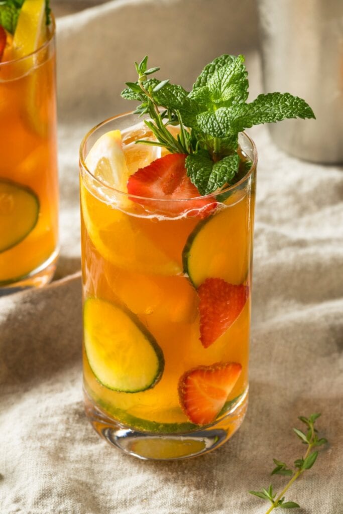 Summer Punch with Cucumber and Strawberries
