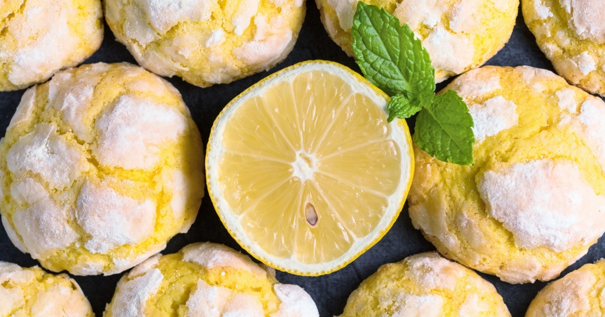 Sweet and Chewy Lemon Crinkle Cookies