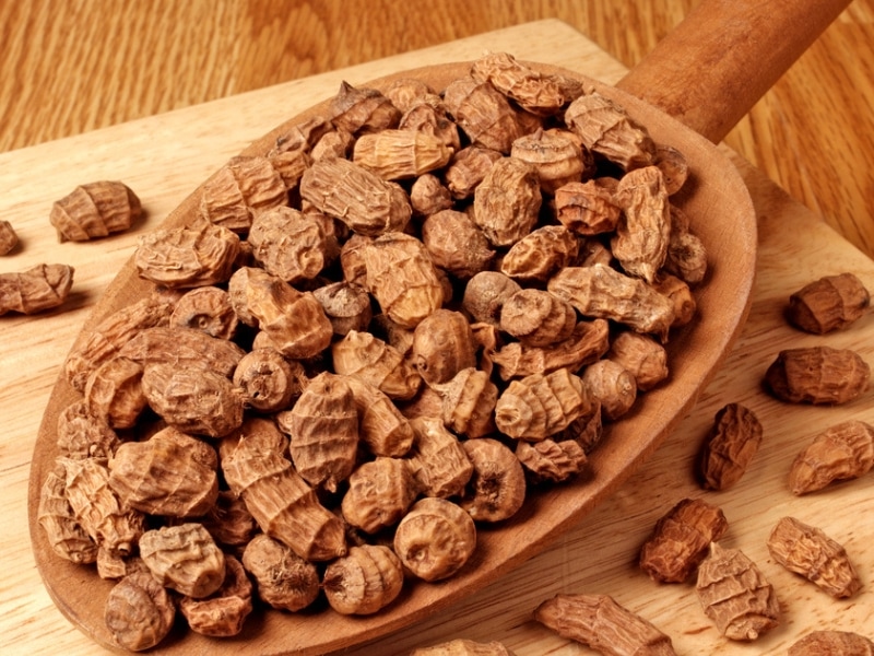 Tiger Nuts on a Wooden Spoon