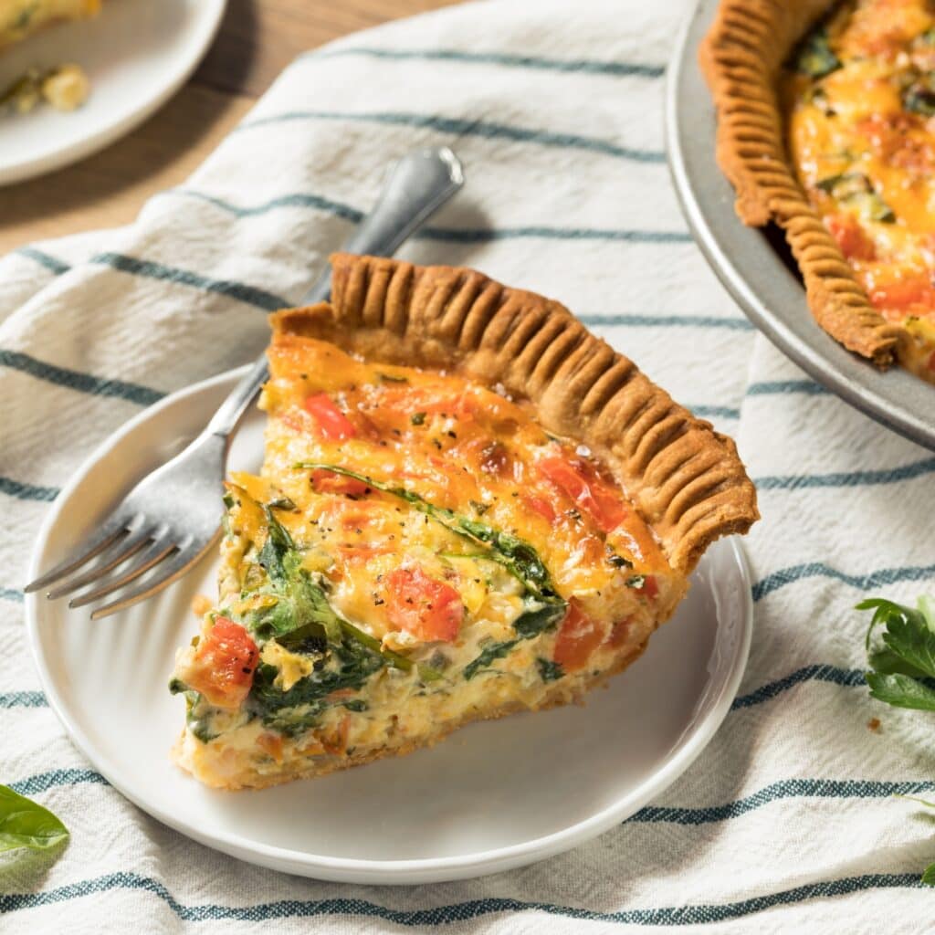 Vegetable Quiche with Spinach and Potatoes