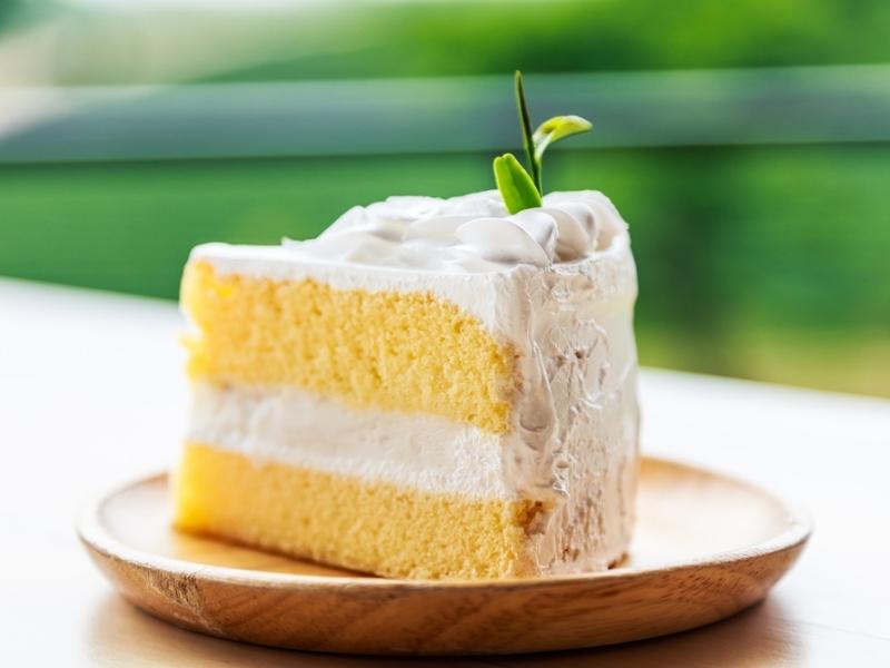 slice of yellow cake