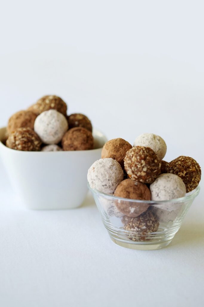Rum Balls in Small Bowls