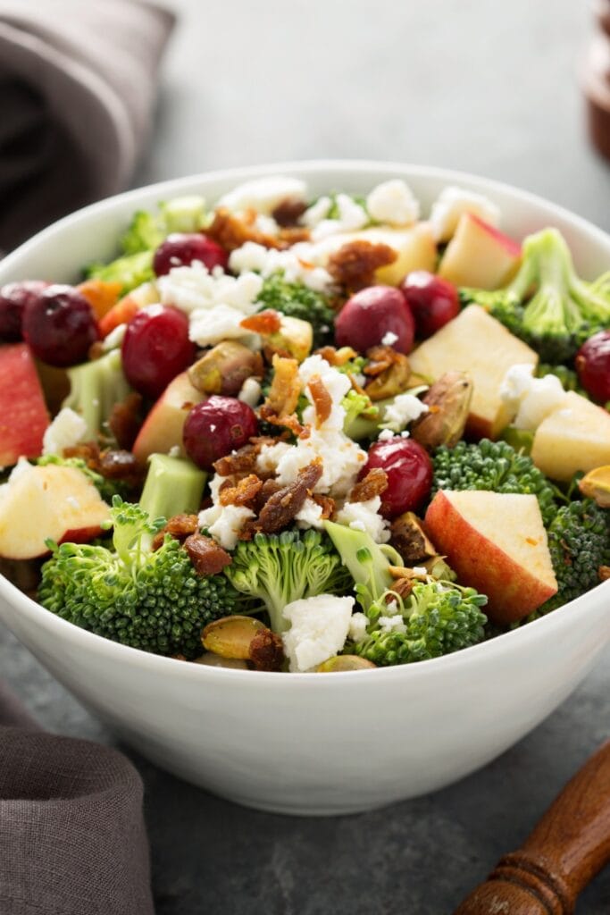 Broccoli Salad with Beans, Apple and Nuts