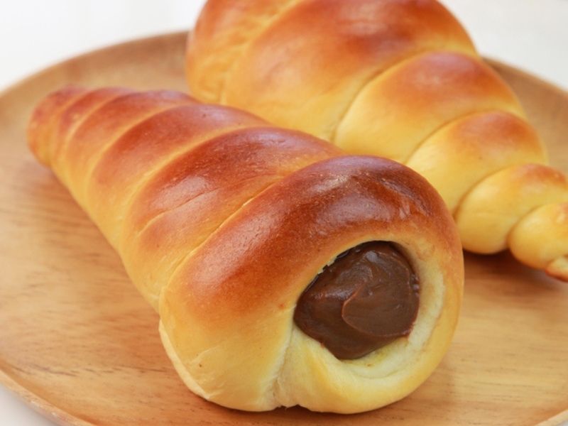 Choco Korone Japanese Horn Shaped Bread with Chocolate Filling