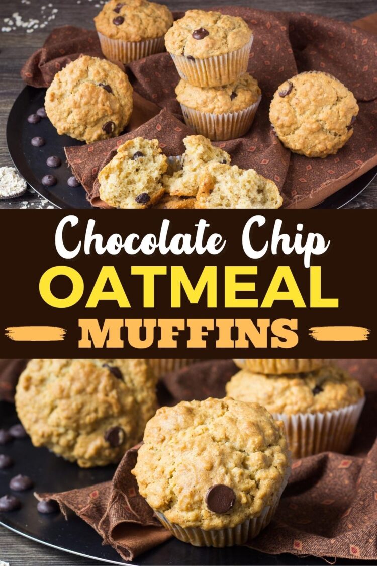 Chocolate Chip Oatmeal Muffins (easy Recipe) - Insanely Good