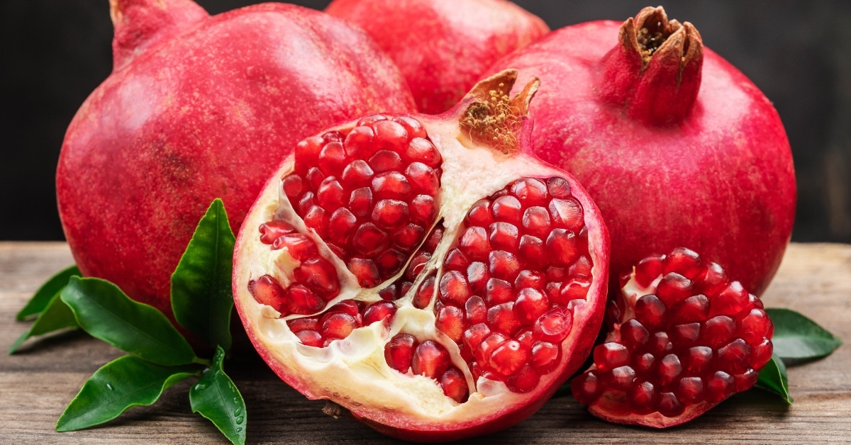 Fresh and Organic Pink Pomegranate
