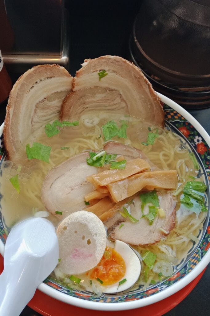 Hakodate Ramen in a Bowl with Spoon