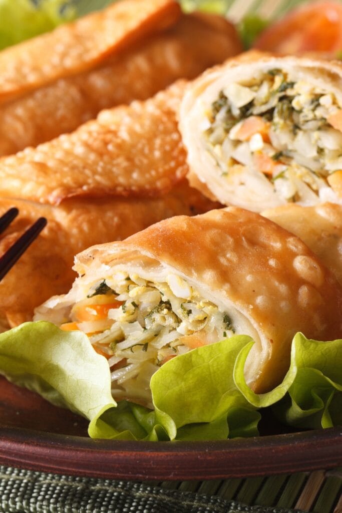 Homemade Asian Spring Rolls with Vegetables
