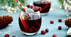 Homemade Boozy Christmas Sangria with Cranberries