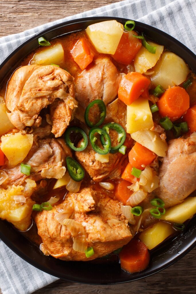 Homemade Chicken Stew with Potatoes and Carrots