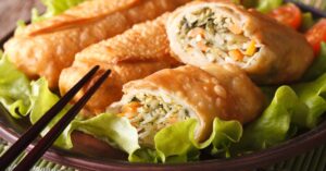 Homemade Healthy Spring Rolls with Vegetables