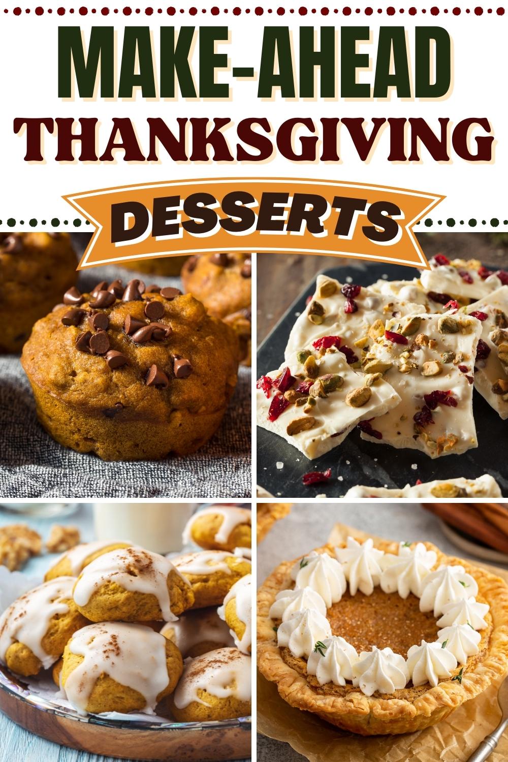 30 Best Make-Ahead Thanksgiving Desserts - Insanely Good