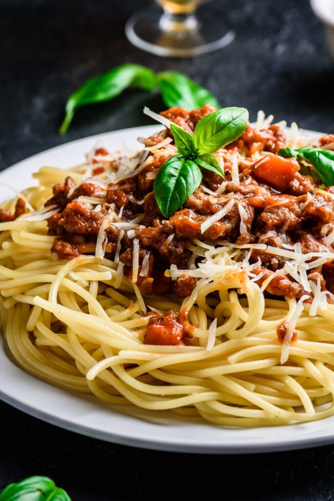 Pasta Bolognese with Tomato Paste and Ground Beef