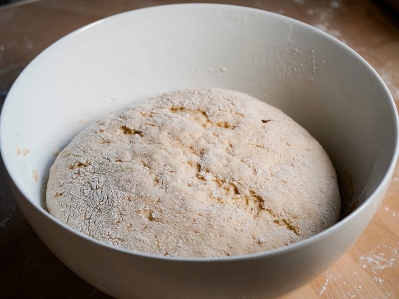 Self-Rising Flour in a Mixing Bowl