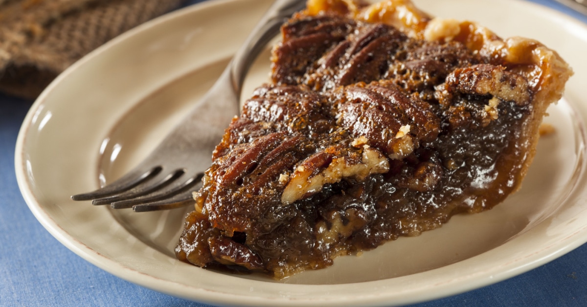 Slice of Pecan Pie on a plate