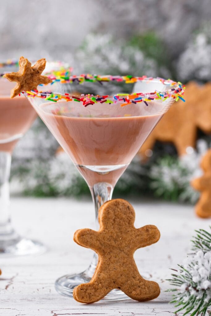 Sugar Cookie Martini with Gingerbread and Baileys