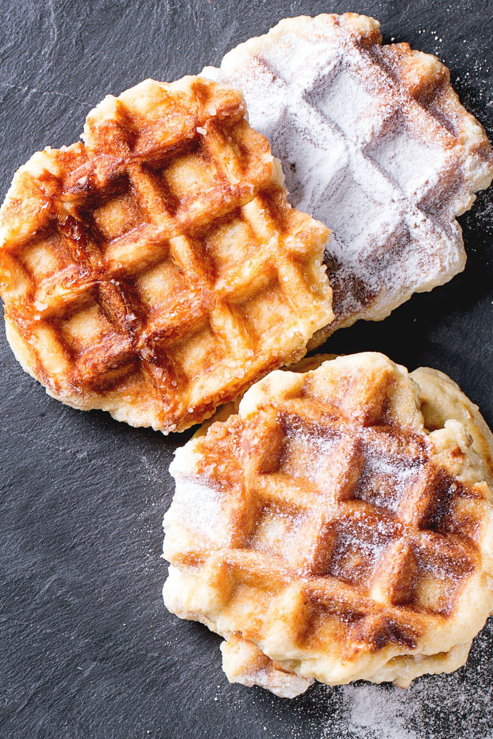 Waffle Cookies with Powdered Sugar