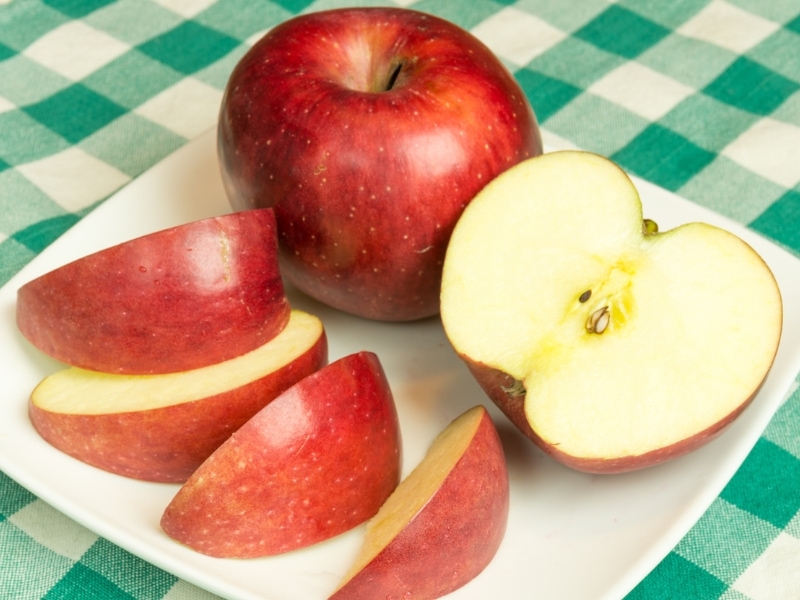 Winesap Apple Whole and Sliced