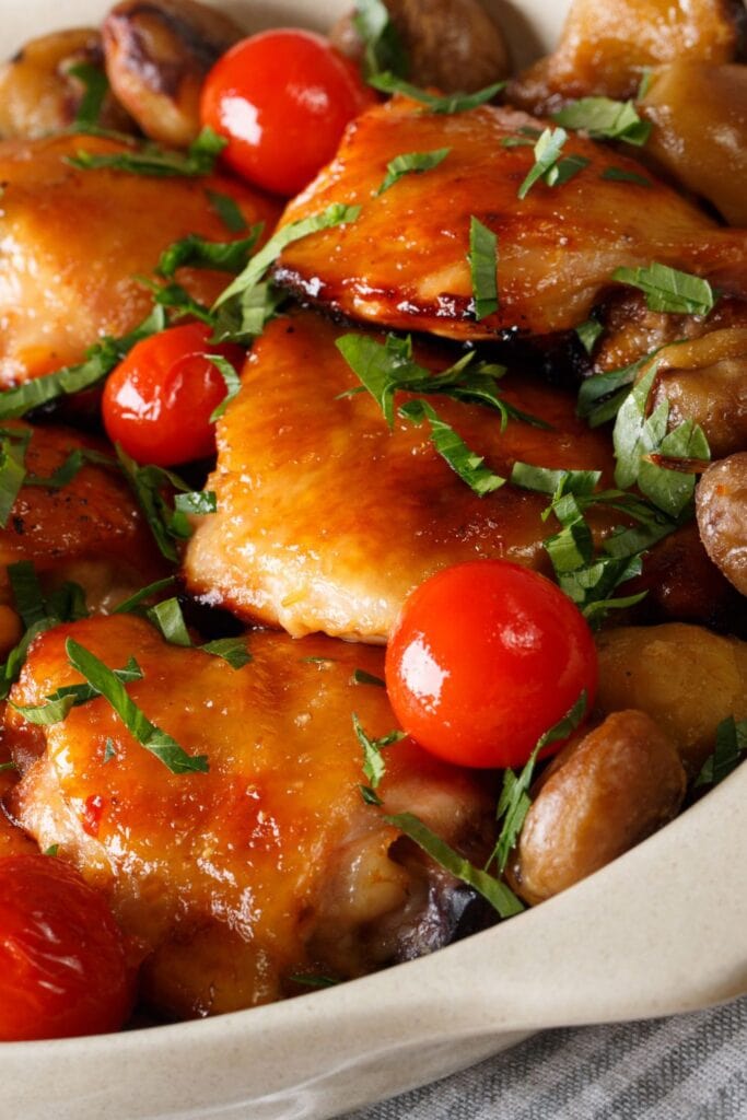 Baked Chicken with Tomatoes and Chestnuts