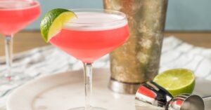 Boozy Homemade Pink Cosmopolitan with Lime