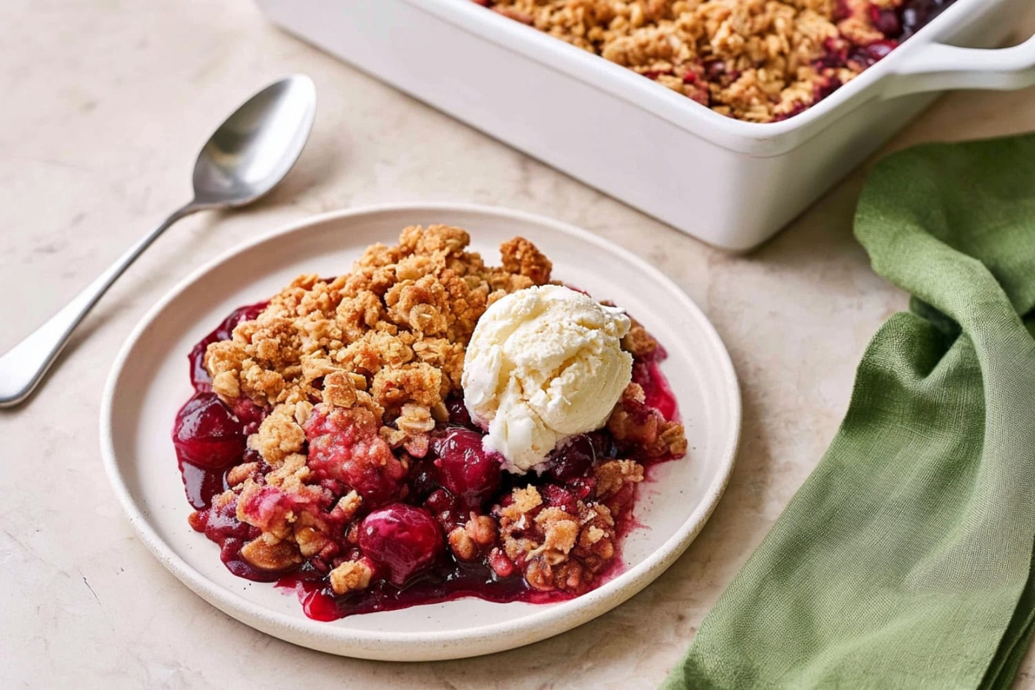 Easy Cherry Crisp Recipe