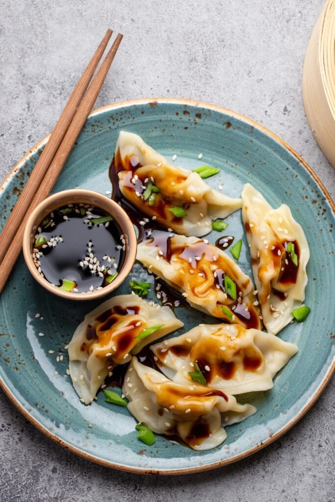 Chinese Dumplings with Soy Sauce