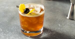Cold Amaro Sour Cocktail