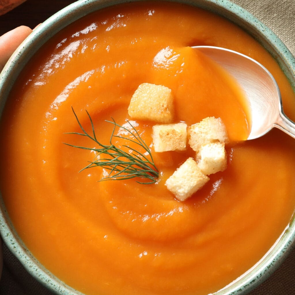 Sweet Potato Soup on a Bowl
