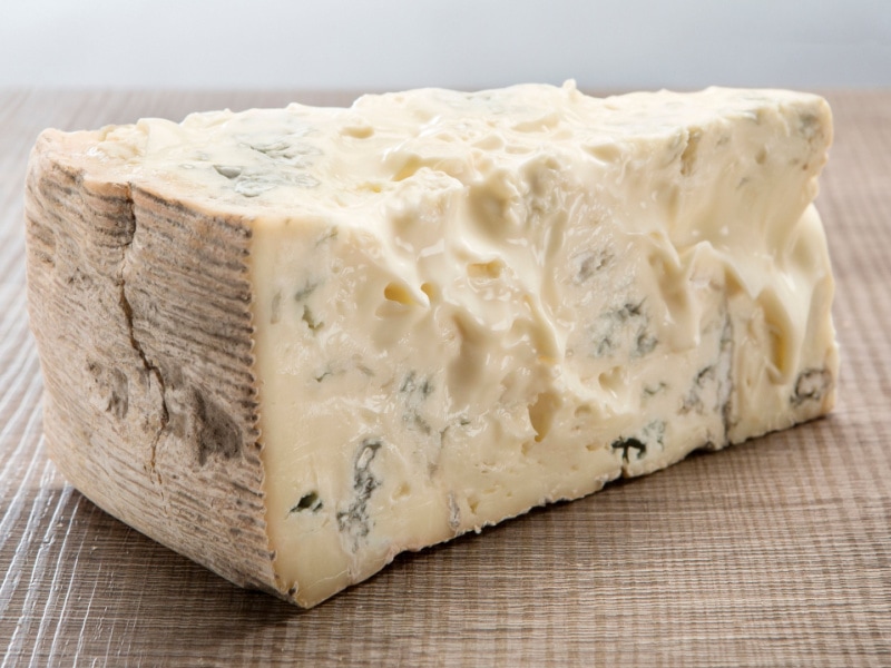 Gorgonzola Cheese on a Wooden Table
