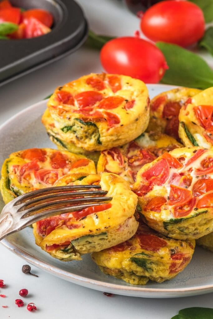 Homemade Egg Muffins with Tomatoes