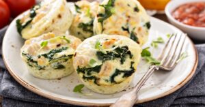Homemade Egg White Cups with Spinach