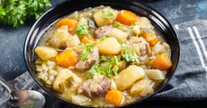 Homemade Meat Stew with Carrots and Potatoes