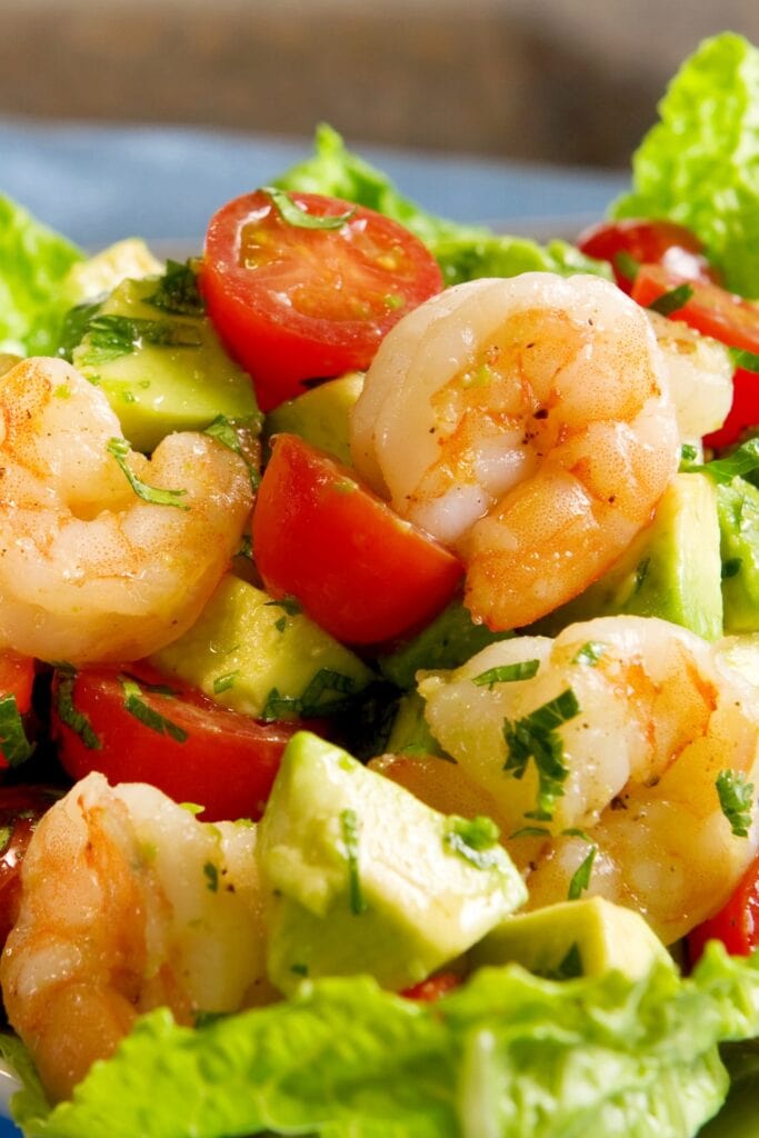 Homemade Shrimp with Tomatoes and Avocados