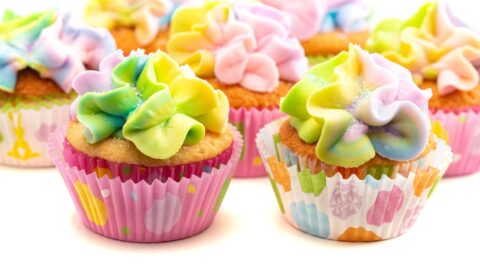 Homemade Sweet Pastel Cupcakes