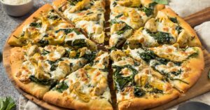 Homemade Artichoke and Spinach Pizza